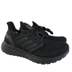 adidas Women's Ultraboost 20 Sneaker, Black/Black/Solar Red, 5
